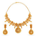 Enchanting Antique Gold Necklace Set Perfect for Indian Brides,,hi-res 