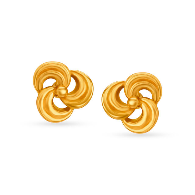 Contemporary 22 Karat Yellow Gold Swirl Drops,,hi-res 3