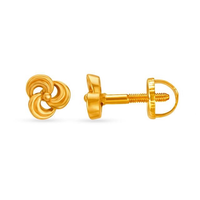 Contemporary 22 Karat Yellow Gold Swirl Drops,,hi-res 4
