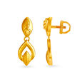 Quirky 22 Karat Yellow Gold Leaf Drops 2