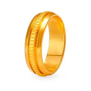 Mango Pattern Gold Finger Ring Band