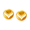 Dainty Textured Heart Pattern Gold Stud Earrings,,hi-res 