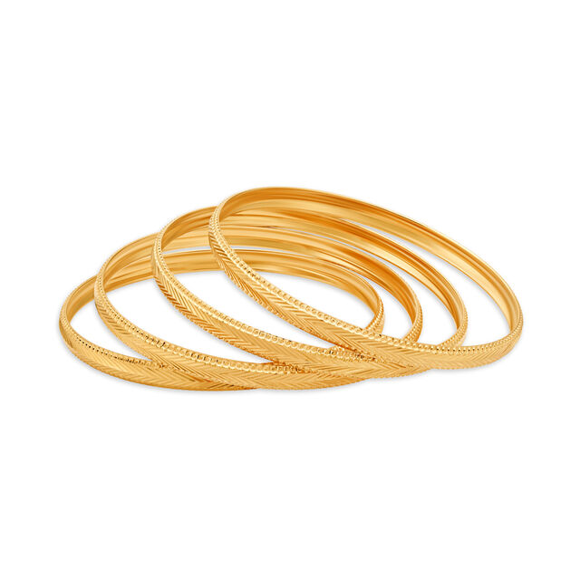 Sophisticated Yellow Gold Arrow Bangles,,hi-res 