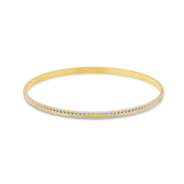 Sumptuous Yellow Gold Faceted Bangles 2
