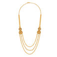 Brilliant Yellow Gold Triple Strand Haaram 