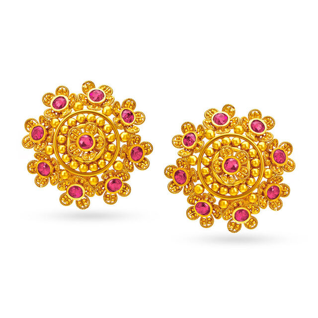 Vibrant Artistic Gold Necklace Set