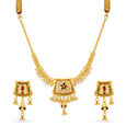 Rhombic Gold Necklace Set,,hi-res 