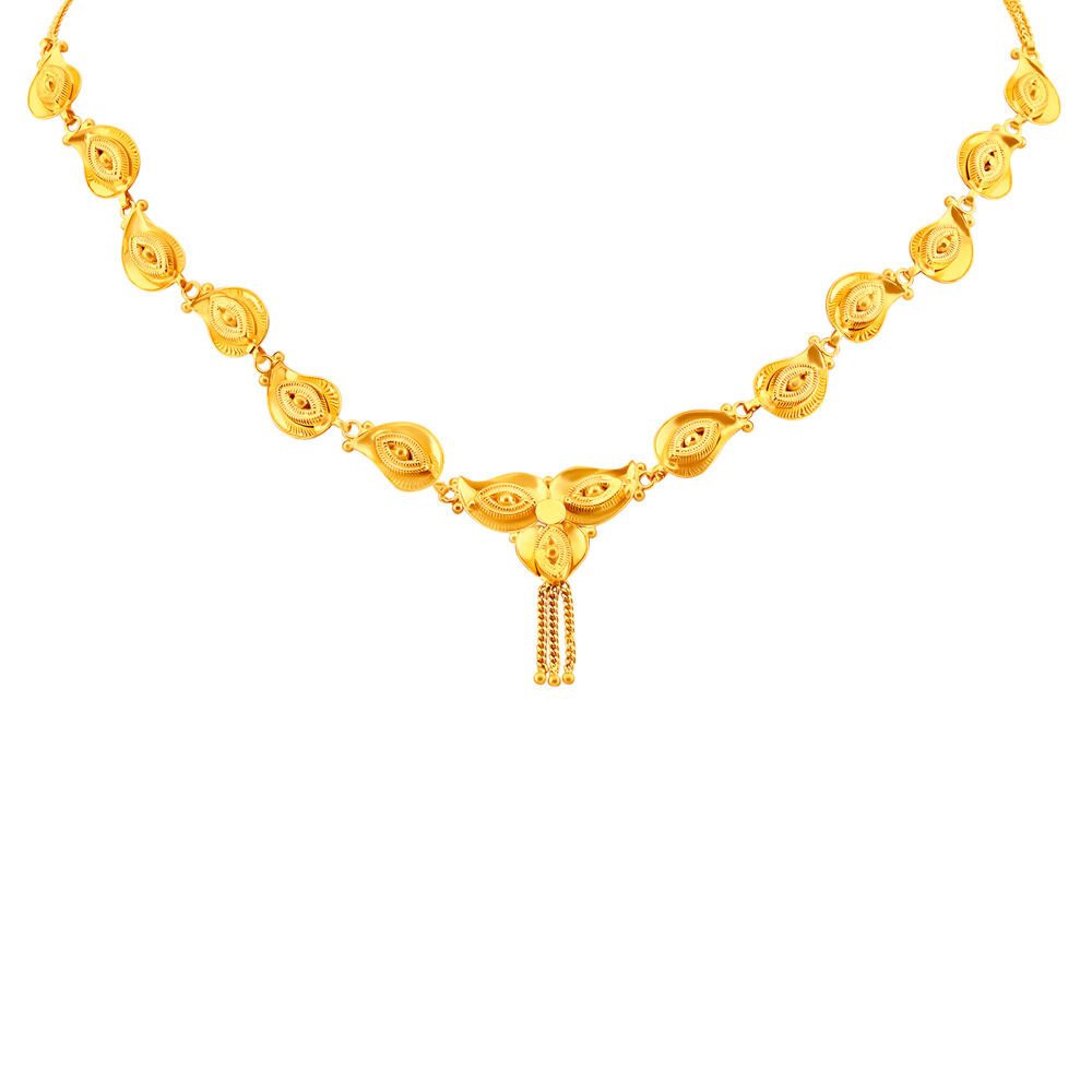 Mango design necklace in gold with price online
