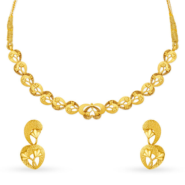 Stylish Gold Necklace Set 