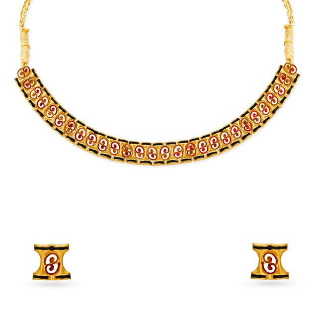 Tanishq Gold Necklace Set,,hi-res 