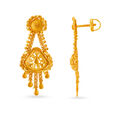 Regal 22 Karat Yellow Gold Beaded Drop Earrings 2