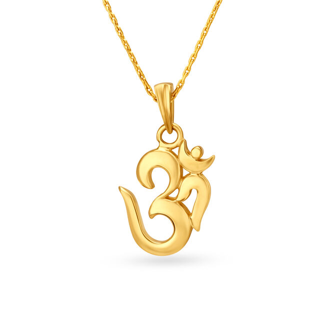 Powerful Om Gold Pendant 