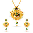 Regal Gold Pendant and Earrings Set,,hi-res 