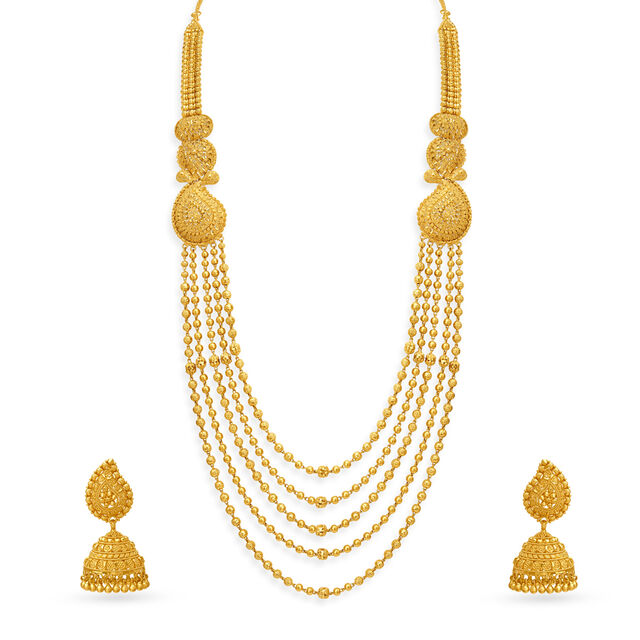 Exquisite Gold Necklace Set,,hi-res 