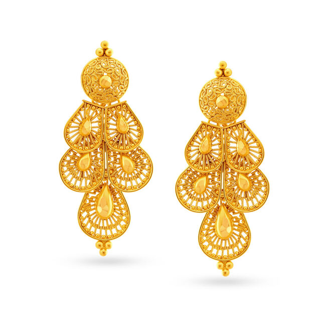 Ethereal Yellow Gold Teardrop Necklace and Earrings Set,,hi-res 3