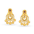 Stunning 22 Karat Yellow Gold Kundan Drops 