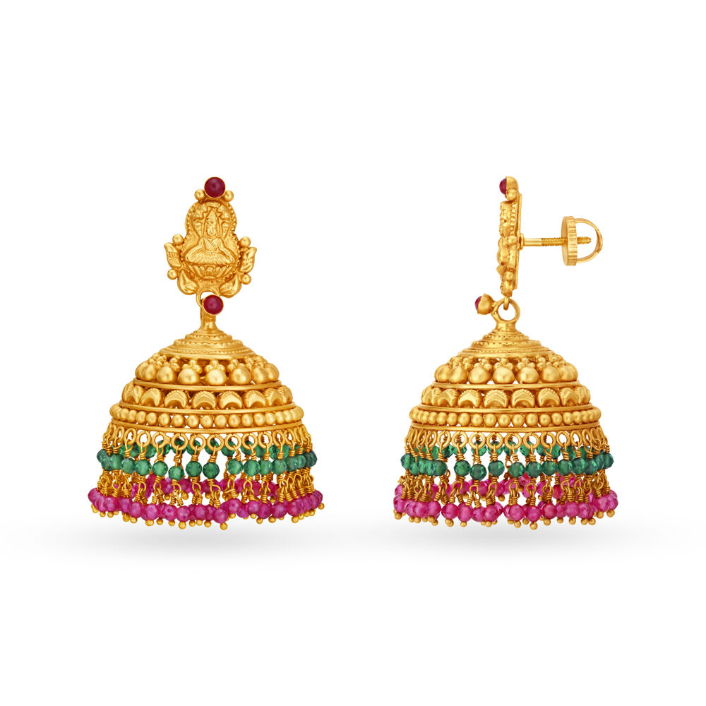 Lakshmi devi jhumkas gold discount