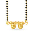 Understated 22 Karat Yellow Gold Mangalsutra Pendant 