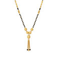 Delicate Yellow Gold Carved Bead Mangalsutra,,hi-res 