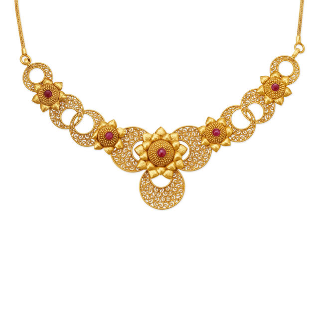 Hypnotic Gold Necklace Set,,hi-res 2