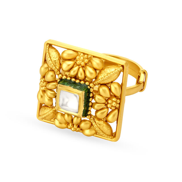 Vintage 22 Karat Gold Floral Ring,,hi-res