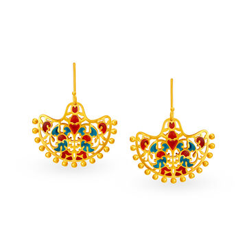 Eclectic Filigree Gold Hoop Earrings