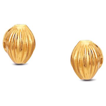 Petite Cylindrical Plain Stud Earrings