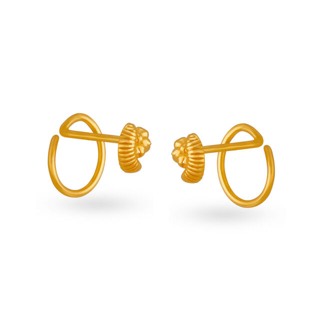 Delicate Gold Stud Earrings 3