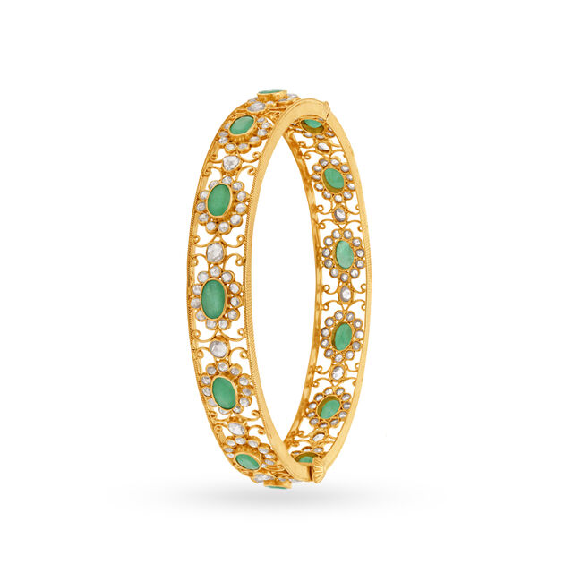 Regal Gold and Assorted Stones Bangle,,hi-res 2