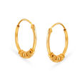 Alluring Traditional Gold Hoop Bali Earrings,,hi-res 