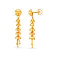 Charming 22 Karat Yellow Gold Long Beaded Tasselled Drop Earrings,,hi-res 2