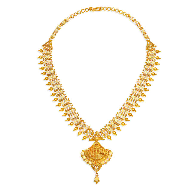 Mesmerising Gold Chandanhaar for the Gujarati Bride,,hi-res 