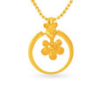 22 Karat Gold Circle Pendant 