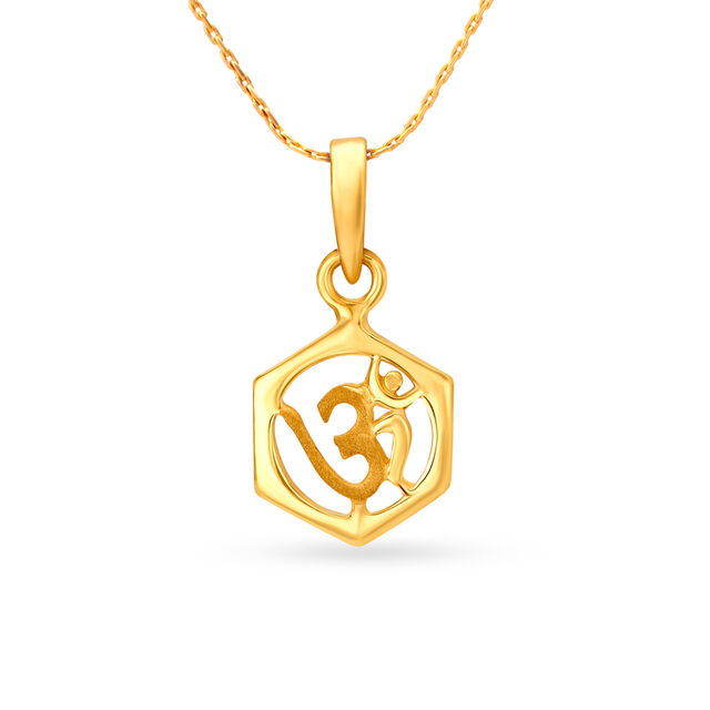 22 Karat Gold Aum Pendant 