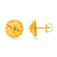 Elaborate 22 Karat Yellow Gold Floral Studs 2