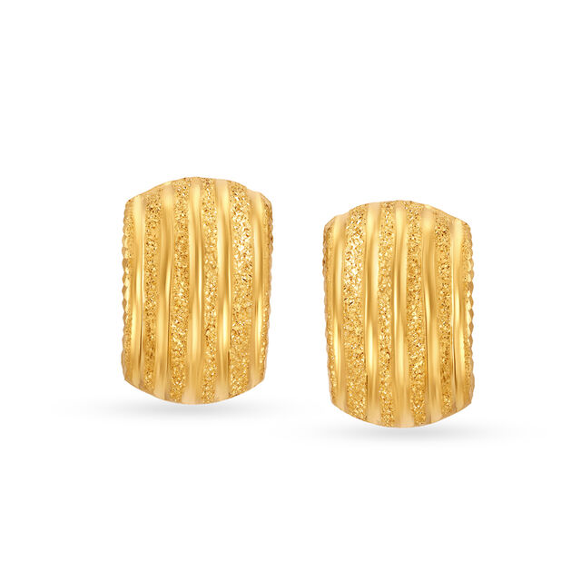 Modern Gold Stud Earrings,,hi-res 