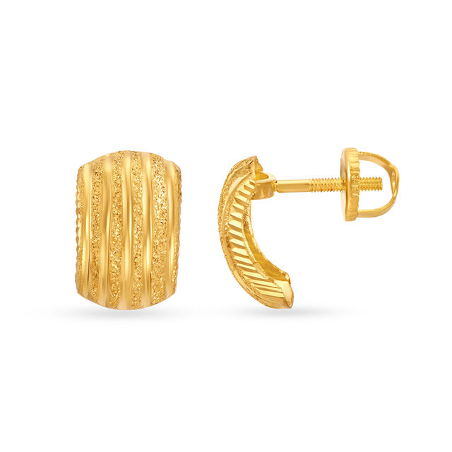 Modern Gold Stud Earrings,,hi-res 2