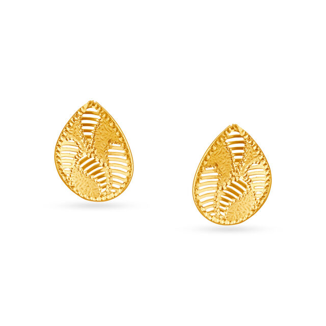 Glimmering Yellow Gold Teardrop Necklace and Earrings Set,,hi-res 4