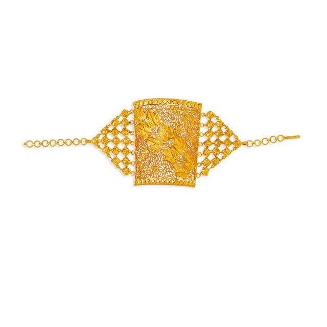 Exquisite 22 Karat Yellow Gold Filigree Bracelet 