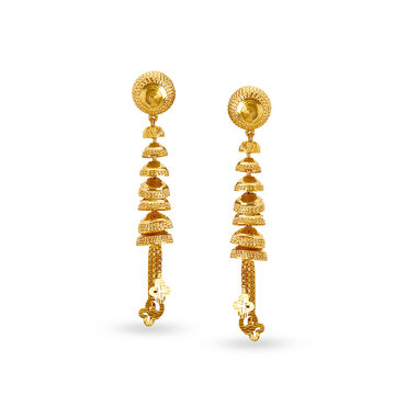 Opulent Cascading Gold Drop Earrings