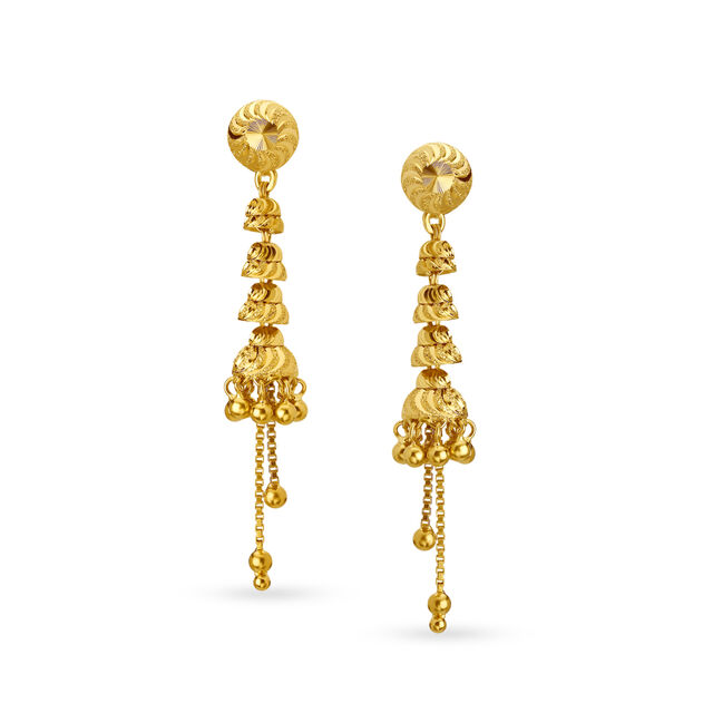 Shimmering Gold Drop Earrings,,hi-res 
