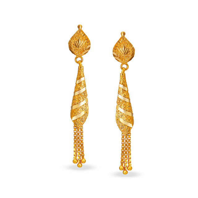 Marvelous 22 Karat Yellow Gold Leaf Drops,,hi-res 