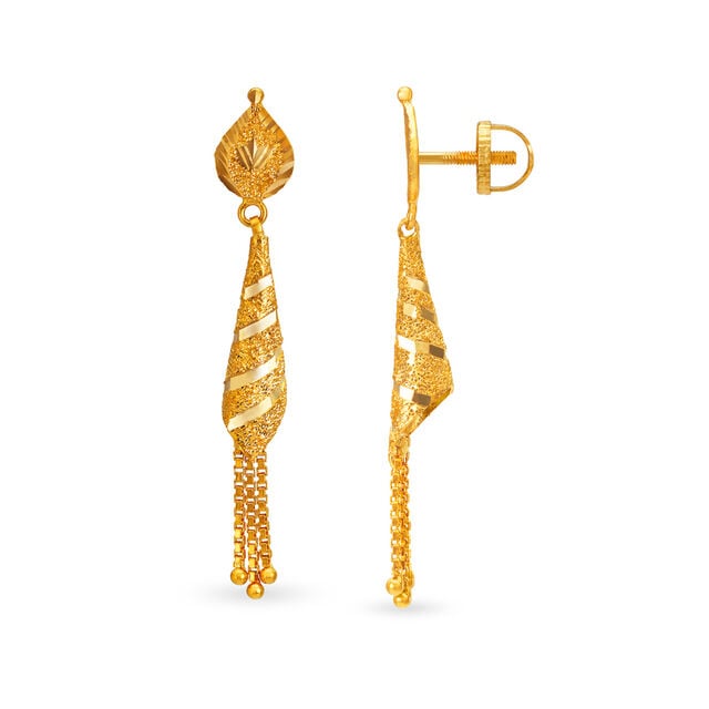 Marvelous 22 Karat Yellow Gold Leaf Drops,,hi-res 2