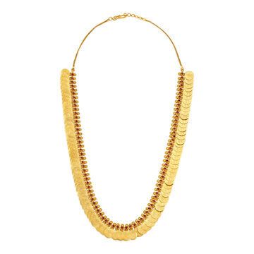 Traditional Ruby Embellished Gold Haaram