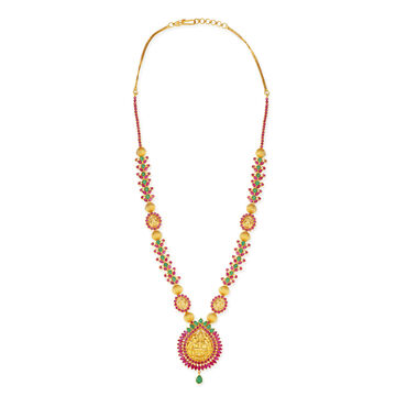 Magnificent Divine Ruby and Emerald Gold Haaram