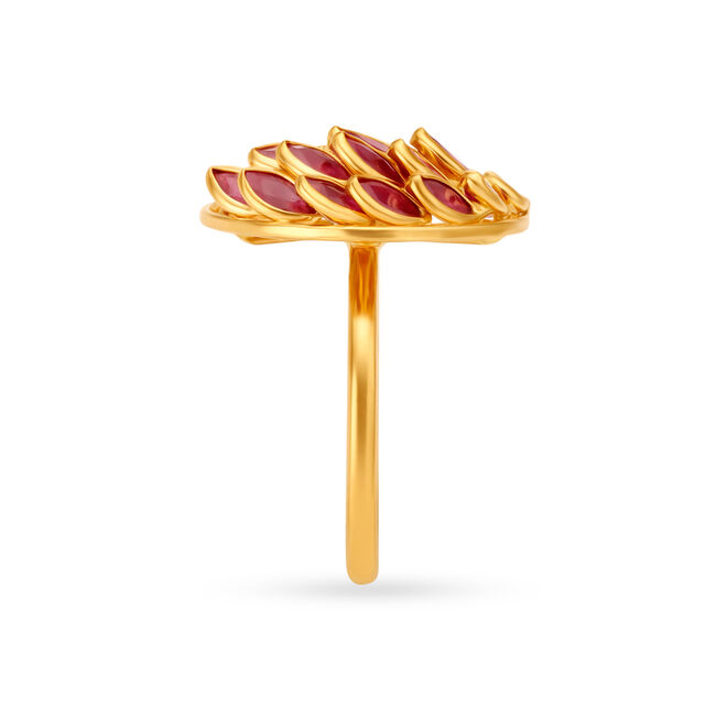 Charming 22 Karat Gold, Ruby And Emerald Finger Ring,,hi-res 3
