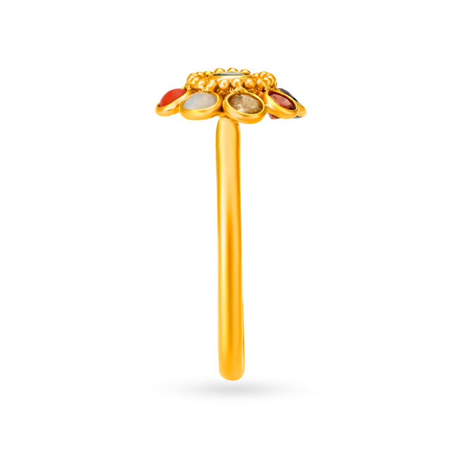 Celestial 22 Karat Yellow Gold And Stone Finger Ring,,hi-res
