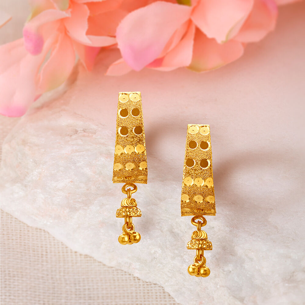 Tanishq gold hoop earrings online