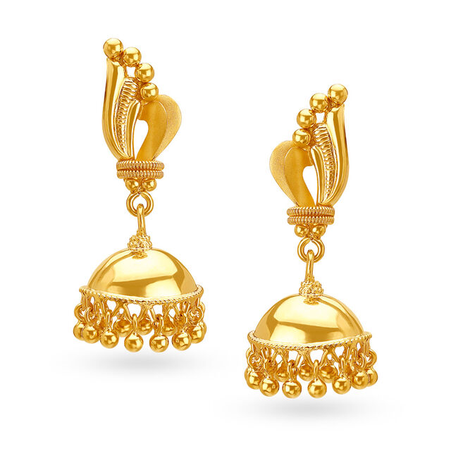 Peacock Pattern Jhumkas,,hi-res 