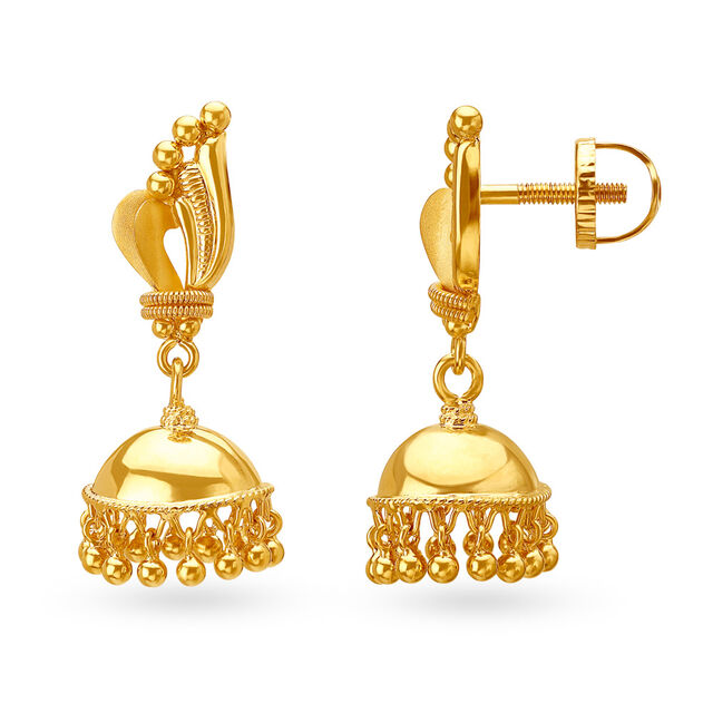 Peacock Pattern Jhumkas,,hi-res 2